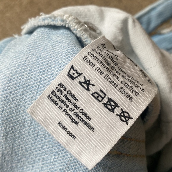 KOTN Antifit Denim Shorts, Light Wash, 31 - Picture 5 of 13